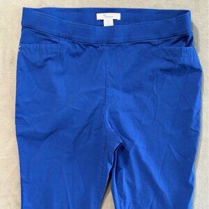 89th & Madison Royal Blue Womens Bermuda Shorts Stud Accents Pull-On Size 18